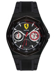 Scuderia Ferrari Aspire Watch - Black Metal - Black Dial - Sub-dials - Silicone - 0830538