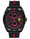 Scuderia Ferrari Forza Mens Watch - Black Metal - Black - Sub-dials - Silicone - 0830547