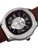 Bruno Magli Mens Amadeo Leather Dial Watch - Stainless Steel - Brown Leather - 12.171041.SEAA_c57c0c16-419f-4033-bfbf-fc1798a4ed73