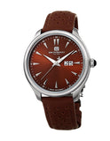 Bruno Magli Mens Luca Stainless Steel Watch- Perforated Band - Brown - 16.171121.SE_9da2a20c-03cf-4c4b-b065-e90a55cf18f1