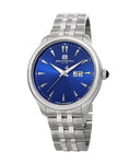 Bruno Magli Mens Luca Stainless Steel Watch- Bracelet Strap - Blue Dial - 16.171121.STB_6e816370-3e54-4e0b-b10e-12efa4eeb3b8