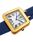 Bruno Magli Womens Emma Gold-Tone Signature - Embossed Leather Strap - Blue - 17.171141.GBA_bce55b62-a509-4c48-9c6e-914923a73043