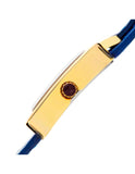 Bruno Magli Womens Emma Gold-Tone Signature - Embossed Leather Strap - Blue - 17.171141.GBB_2214b49b-8465-497e-8039-e6bd9e63659d