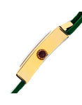 Bruno Magli Womens Emma Gold-Tone Signature - Embossed Leather Strap - Green - 17.171141.GHB_3851e200-cc0e-42ff-9774-38974f2c27dd