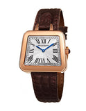 Bruno Magli Womens Emma Rose Gold-Tone Signature - Embossed Leather Strap -Brown - 17.171141.RE_fc1c65a4-4623-48aa-900a-827fcdac231d