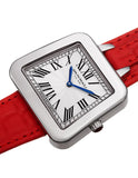 Bruno Magli Womens Emma Stainless Steel Signature - Embossed Leather Strap - Red - 17.171141.SRA_9199f8d6-f526-432e-b3ee-ca2605fbfa7c