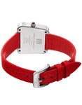 Bruno Magli Womens Emma Stainless Steel Signature - Embossed Leather Strap - Red - 17.171141.SRC_82f8b488-4be3-485b-9925-8d445997de8d