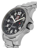 Luminox Field Time Date Watch - Black Dial - Stainless Steel Bracelet - 1822A