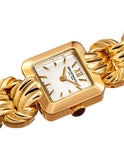 Bruno Magli Womens Mira Petite Square - Gold-Tone- Bracelet Strap - White Dial - 19.171181.GGA_033319cb-46a8-4562-b7ec-f4ae77e474e0