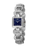 Bruno Magli Womens Mira Petite Square - Stainless Steel - Bracelet - Blue Dial - 19.171181.STB