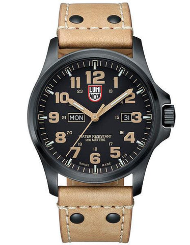 Luminox Mens Atacama Field Day Date Watch - Black PVD - Leather - Black Dial - 1925_79d9b4a1-4052-45b0-955d-fd09598df797