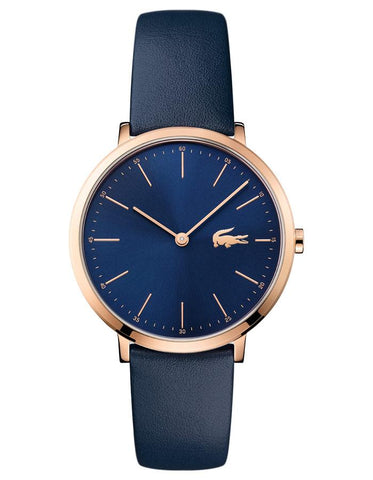 Lacoste Moon Ultra Slim Womens Watch - Rose-Tone - Blue Dial & Leather Strap - 2000950_3078b250-74a5-4d5f-9630-92c79befe898