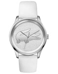 Lacoste Ladies Victoria Fashion Watch - Stainless Steel - White Leather Strap - 2001001_a90df044-4485-495d-99e5-76270e362fe5