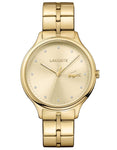 Lacoste Ladies Constance Watch - Gold-Tone - Swarovski - Gold-Tone Bracelet - 2001008