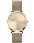 Lacoste Womens Moon Watch - Rose Gold-Tone - Rose Gold-Tone Metal Mesh Bracelet - 2001028