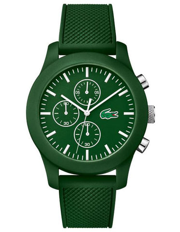 Lacoste 12.12 Mens Chronograph - Green Case & Dial - Rubber Strap - 50m - 2010822