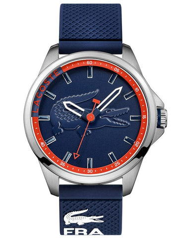 Lacoste Capbreton Mens Watch - Blue Dial & Strap - Stainless - Red Accents - 50m - 2010842