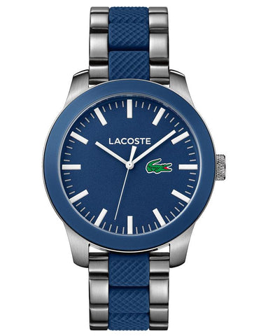 Lacoste 12.12 Mens Watch - Stainless Steel Case - Blue Dial - Bracelet - 30m - 2010891