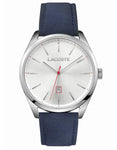 Lacoste Mens San Diego Watch - Stainless Steel - Blue Nubuck Strap - Silver Dial - 2010909