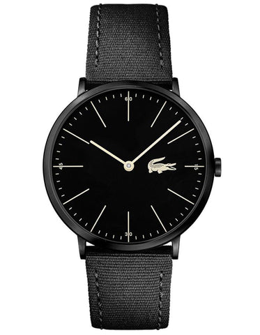 Lacoste Mens Ultra Slim Moon Casual Watch - Black Metal - Black Nylon Band - 2010915_dc1d355d-b1dc-4dd3-8980-6c8187dbfc25