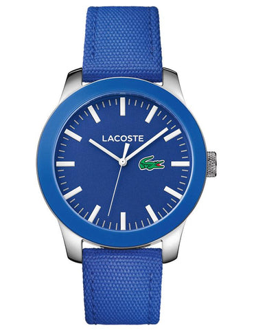 Lacoste 12.12 Sport Watch - Blue Ion Plated Stainless Steel - Blue Woven Strap - 2010921