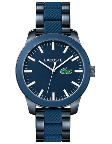 Lacoste Mens 12.12 Pinnacle Sport Watch - Navy Ion Plated Stainless - Bracelet - 2010922