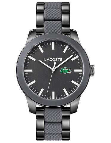 Lacoste Mens 12.12 Pinnacle Sport Watch - Gray Ion Plated Stainless- Bracelet - 2010923