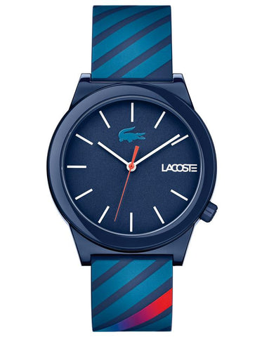 Lacoste Mens Motion Watch - TR90 Case - Blue Dial - Blue Silicone Strap - 2010934