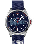 Lacoste Mens Capbreton Watch - Stainless Steel - Blue Dial - Blue Silicone Strap - 2010940