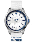 Lacoste Mens Capbreton Watch - Stainless Steel - White Dial - White Silicone - 2010942