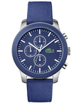 Lacoste 12.12 Mens Chronograph - Stainless - Blue Dial - Blue Fabric & Leather - 2010945