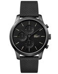 Lacoste 12.12 85th Anniversary Mens - Chronograph - Black Metal - Pique Leather - 2010947