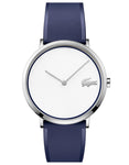 Lacoste Mens Moon Golf Capsule Watch- Stainless Steel-White Dial -Silicone Strap - 2010951