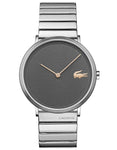 Lacoste Mens Moon Watch - Stainless Steel - Gray Dial -Stainless Steel Bracelet - 2010954