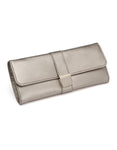 WOLF Palermo Jewelry Roll - Smooth Pewter - Leather - LusterLoc - 2134-78