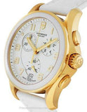 Swiss Army Ladies Gold-Tone Chrono Classic - White Enamel Dial - Leather Strap - 241511A