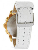 Swiss Army Ladies Gold-Tone Chrono Classic - White Enamel Dial - Leather Strap - 241511B