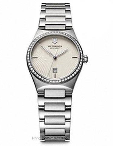 Victorinox Swiss Army Ladies Victoria  Diamond Bezel Watch  - Eggshell Dial - 241521