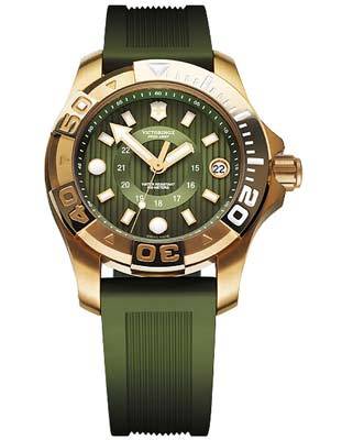 Victorinox Swiss Army Dive Master 500 Midsize - Gold-Tone - Green Dial & Strap - 241557_65f06091-4e8b-4b87-a543-a15cc1b690fc