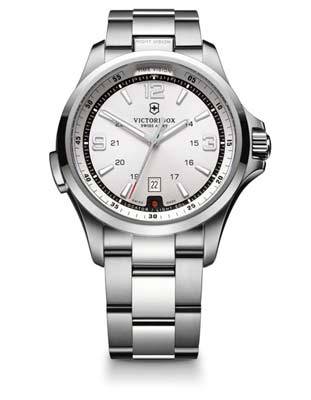 Victorinox Swiss Army Night Vision Mens Watch - Silver White Dial - Steel - 241571_606aa1e4-97fa-4110-ab47-828223386260