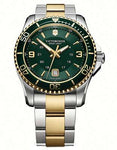 Victorinox Swiss Army Maverick GS Two-Tone Mens Watch - Green Dial - Bracelet - 241605