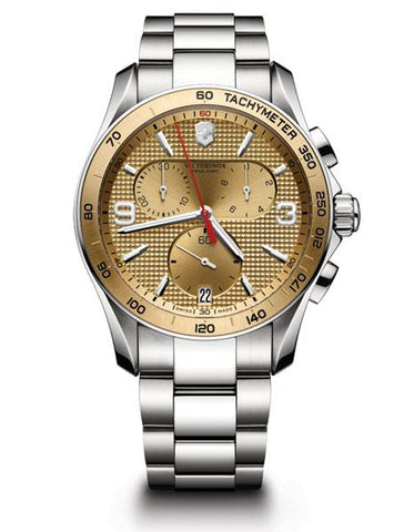 Victorinox Swiss Army Mens Chrono Classic - Bracelet - Gold-Tone Dial - Date - 241658_15a7e004-e043-4f76-83eb-ed14ea5cda8b