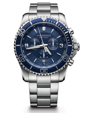 Victorinox Swiss Army Maverick Chronograph - Blue Dial - Steel Case & Bracelet - 241689