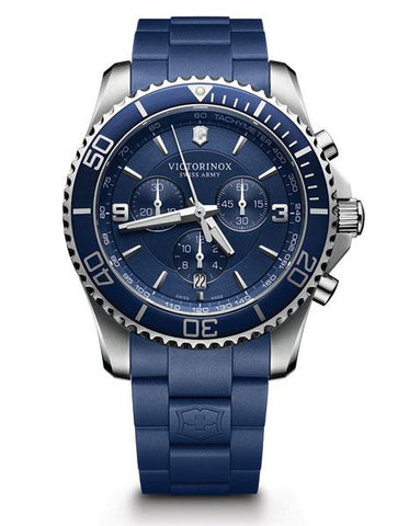 Victorinox Swiss Army Maverick Chronograph - Steel Case- Blue Dial - Strap - 241690