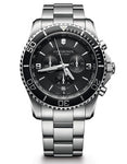 Swiss Army Mens Maverick Chronograph - Black Dial - Stainless Steel Bracelet - 241695