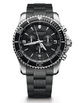 Swiss Army Mens Maverick Chronograph - Black Dial - Steel Case - Rubber Strap - 241696