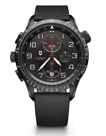 Victorinox Swiss Army Mens Airboss Mach 9 Chronograph - Black Dial & Strap - 241716