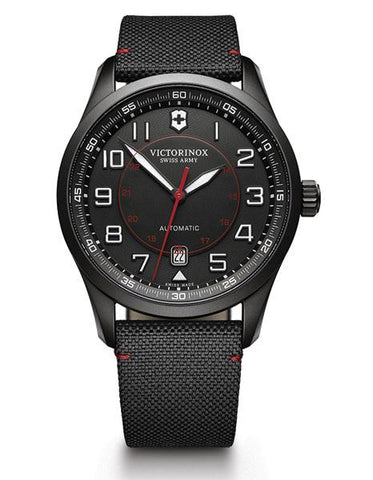 Victorinox Swiss Army Mens Airboss Mechanical - Black Dial - Black Strap - Date - 241720