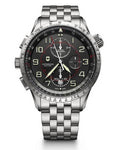 Victorinox Swiss Army Mens Airboss Mach 9 Chrono - Gray Dial - Link Bracelet - 241722