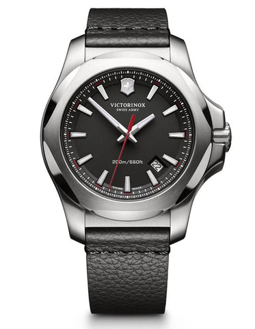 Victorinox Swiss Army Mens INOX Watch - Stainless - Black Leather Strap - 200m - 241737.1_2b3aaf5f-e65c-4e3f-850e-4eefbbb72687